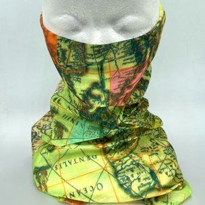 WORLD MAP DESIGN NECK GAITER FACE MASK (UNISEX)